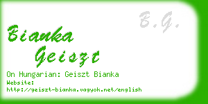 bianka geiszt business card